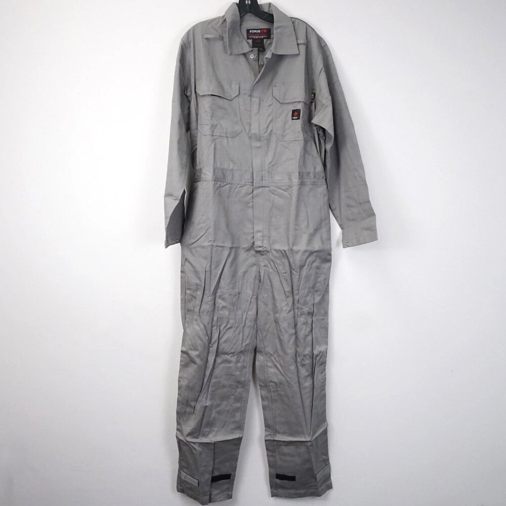 Forge FR Workwear Coverall in Dark Grey/Flame resistant clothing multiple pocket